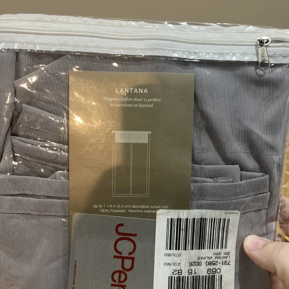 Vtg Royal‎ Velvet Lantana Tailored Pleat Valance Zen Gray 50X17